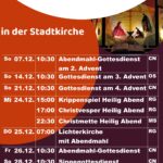 Gottesdienstplan Dezember 2025