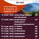 Gottesdienstplan Mai 2026